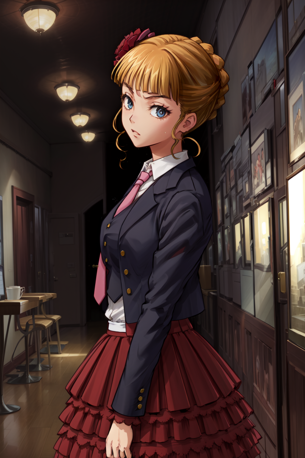 00240-1061529727-masterpiece,best quality,1girl,beatrice,human dress,jacket,pink necktie,hair flower,skirt,luxury hall interior,from side,_lora_C.png